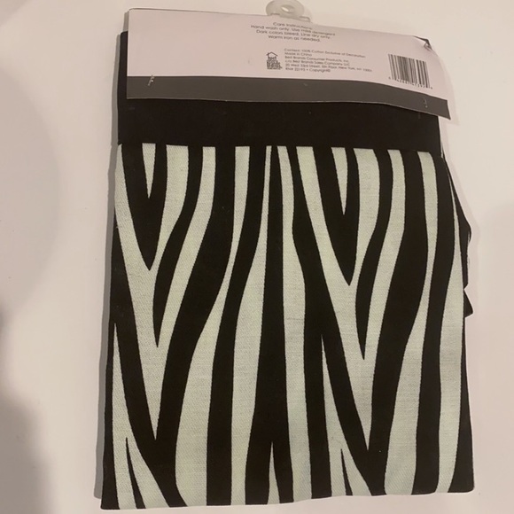 💜 Gourmet Club Zebra Print Bib Apron with Pockets Hostess Apron - Picture 3 of 6